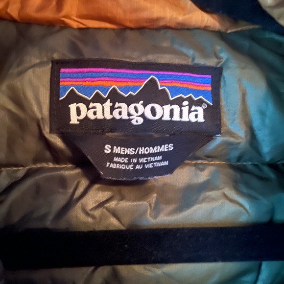 Patagonia Down Sweater Vest Gold and Olive - Picture 2 of 3